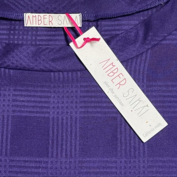 Amber Sakai Purple Boatneck Top - Picture 8 of 9